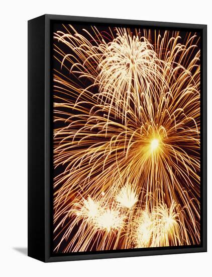 Fireworks Display-Steve Bavister-Framed Stretched Canvas