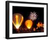 Fireworks During Night Glow Event, 30th Annual Walla Walla Hot Air Balloon Stampede, Washington-Brent Bergherm-Framed Premium Photographic Print