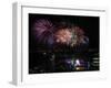 Fireworks Explode after the Cauldron Was Lit at the Vancouver 2010 Olympics-null-Framed Premium Photographic Print