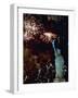 Fireworks Explode Around the Statue of Liberty-null-Framed Photographic Print