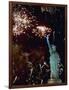 Fireworks Explode Around the Statue of Liberty-null-Framed Photographic Print