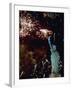 Fireworks Explode Around the Statue of Liberty-null-Framed Photographic Print