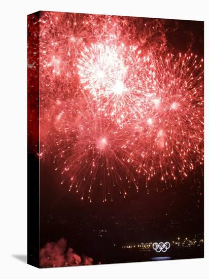 Fireworks Explode During the Opening Ceremony of the Vancouver 2010 Olympics-null-Stretched Canvas