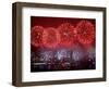 Fireworks Explode Over Hong Kong's Victoria Harbor-null-Framed Photographic Print