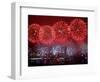 Fireworks Explode Over Hong Kong's Victoria Harbor-null-Framed Photographic Print