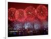 Fireworks Explode Over Hong Kong's Victoria Harbor-null-Framed Photographic Print