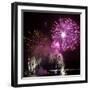 Fireworks Explode over the Olympic Rings During the Opening Ceremony of the Vancouver 2010 Olympics-null-Framed Premium Photographic Print