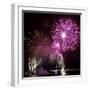 Fireworks Explode over the Olympic Rings During the Opening Ceremony of the Vancouver 2010 Olympics-null-Framed Premium Photographic Print