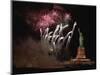 Fireworks Exploding near Statue of Liberty-null-Mounted Photographic Print