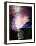 Fireworks Exploding Over Jefferson Memorial, Washington Dc, USA-Johnson Dennis-Framed Premium Photographic Print