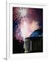 Fireworks Exploding Over Jefferson Memorial, Washington Dc, USA-Johnson Dennis-Framed Photographic Print