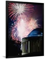 Fireworks Exploding Over Jefferson Memorial, Washington Dc, USA-Johnson Dennis-Framed Photographic Print