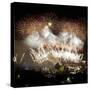 Fireworks Flash over Sydney Harbor During New Year Celebrations-null-Stretched Canvas