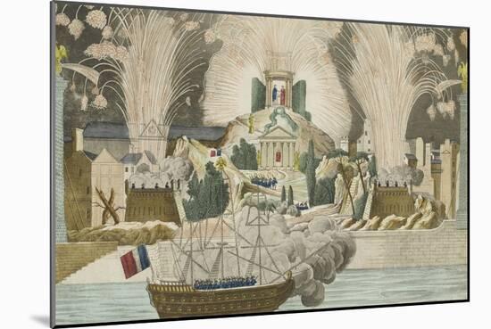 Fireworks Given in Paris at the Marriage of Napoleon-null-Mounted Giclee Print