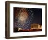 Fireworks Illuminate the Ancient Parthenon on Top of Acropolis Hill-null-Framed Photographic Print