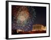 Fireworks Illuminate the Ancient Parthenon on Top of Acropolis Hill-null-Framed Photographic Print