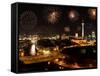 Fireworks in Berlin-SP-Photo-Framed Stretched Canvas