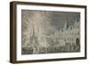 Fireworks in Front of Town Hall to Celebrate Peace in 1763, Paris, France, 18th Century-null-Framed Giclee Print