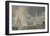 Fireworks in Front of Town Hall to Celebrate Peace in 1763, Paris, France, 18th Century-null-Framed Giclee Print