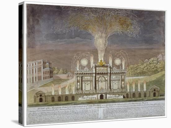 Fireworks in Green Park, Westminster, London, 1749-null-Stretched Canvas