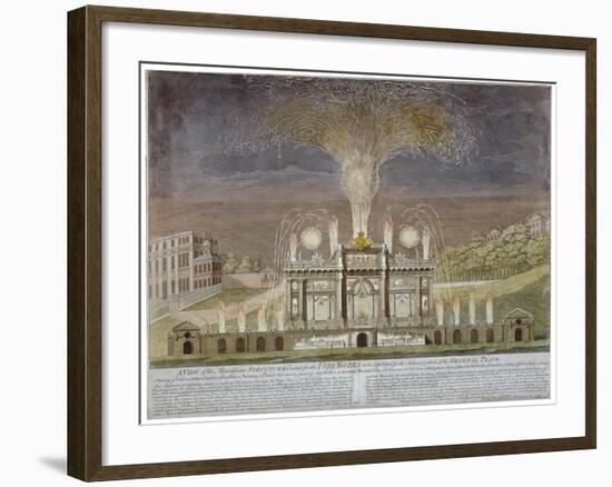 Fireworks in Green Park, Westminster, London, 1749-null-Framed Giclee Print
