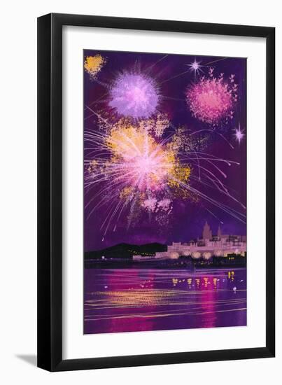 Fireworks in Malta-Angus Mcbride-Framed Giclee Print