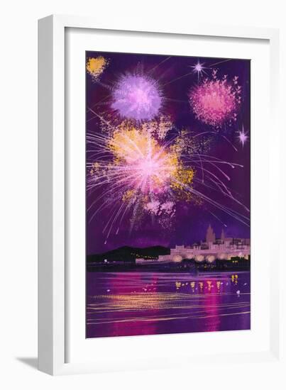 Fireworks in Malta-Angus Mcbride-Framed Giclee Print