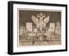Fireworks in Moscow on Jan 1704 on the Occasion of the Capture of the Swedish Fortress Nyenskans-Adriaan Schoonebeek-Framed Giclee Print