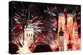 Fireworks in Munich-Markus Bleichner-Stretched Canvas