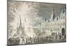 Fireworks in Paris to Celebrate the Beginning of Peace and the End of the Seven Year War-null-Mounted Giclee Print