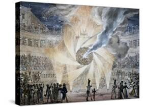 Fireworks in Rome in 1820,s by Thomas, Italy, 19th Century-null-Stretched Canvas
