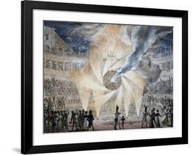 Fireworks in Rome in 1820,s by Thomas, Italy, 19th Century-null-Framed Giclee Print