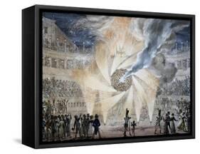 Fireworks in Rome in 1820,s by Thomas, Italy, 19th Century-null-Framed Stretched Canvas