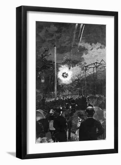 Fireworks in Tivoli Gdns-null-Framed Art Print