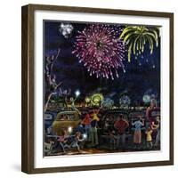 "Fireworks", July 4, 1953-Ben Kimberly Prins-Framed Giclee Print