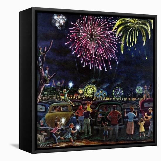 "Fireworks", July 4, 1953-Ben Kimberly Prins-Framed Stretched Canvas