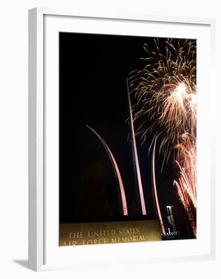 Fireworks Light up the Air Force Memorial-Stocktrek Images-Framed Photographic Print