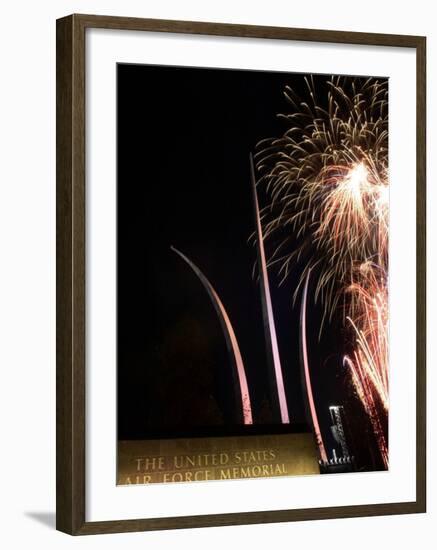 Fireworks Light up the Air Force Memorial-Stocktrek Images-Framed Photographic Print