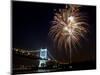 Fireworks Light up the Sky Over the Triborough Bridge and the East River-null-Mounted Photographic Print