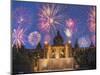 Fireworks, Montjuic, Barcelona, Catalonia, Spain, Europe-Angelo Cavalli-Mounted Photographic Print