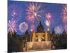 Fireworks, Montjuic, Barcelona, Catalonia, Spain, Europe-Angelo Cavalli-Mounted Photographic Print