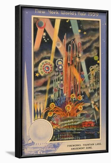 Fireworks, New York World's Fair, 1939-null-Framed Art Print