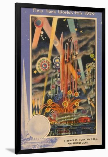 Fireworks, New York World's Fair, 1939-null-Framed Art Print