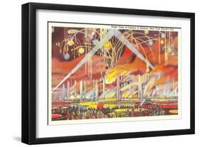 Fireworks, New York World's Fair, 1939-null-Framed Art Print