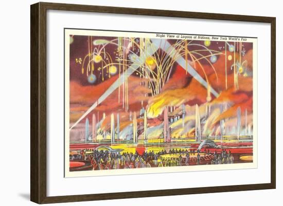 Fireworks, New York World's Fair, 1939-null-Framed Art Print