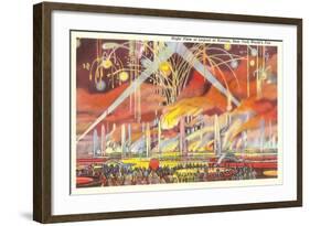 Fireworks, New York World's Fair, 1939-null-Framed Art Print