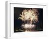 Fireworks on July 4th, at Gasworks Park; Space Needle in Background, Seattle, Washington, USA-Jamie & Judy Wild-Framed Photographic Print