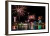 Fireworks on New Year's Eve, Reykjavik, Iceland-null-Framed Photographic Print