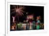 Fireworks on New Year's Eve, Reykjavik, Iceland-null-Framed Photographic Print