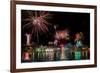 Fireworks on New Year's Eve, Reykjavik, Iceland-null-Framed Photographic Print